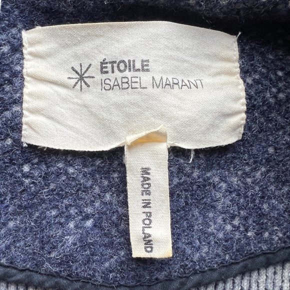 ISABEL MARANT ETOILE Navy Wool Jacket Size 1 100% Virgin Wool - Picture 5 of 8